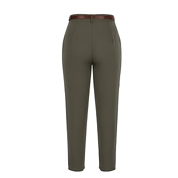 Women's High Waist Dress Pants with Belt Wide Leg Casual